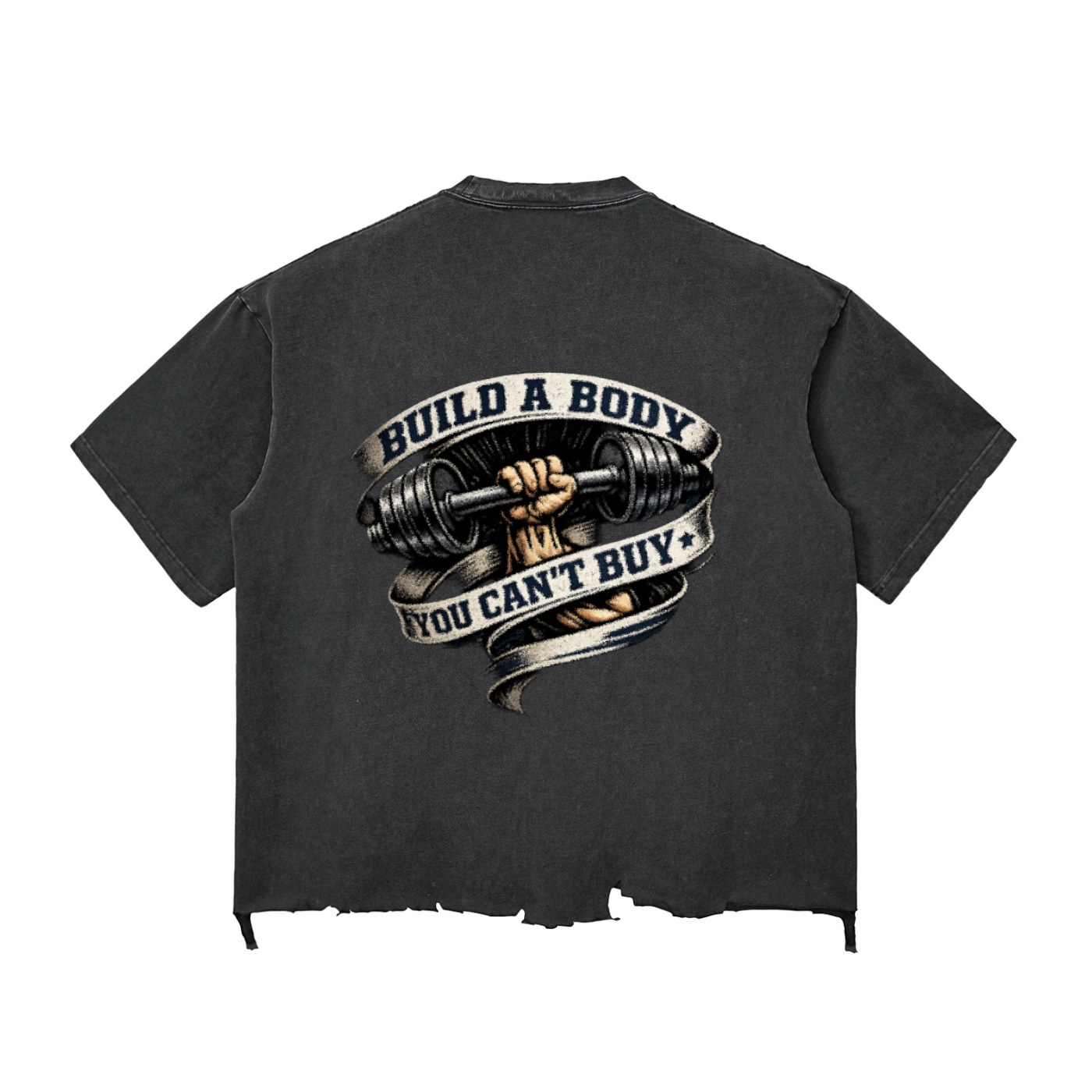 Snow Wash Raw-Hem Boxy T-shirt