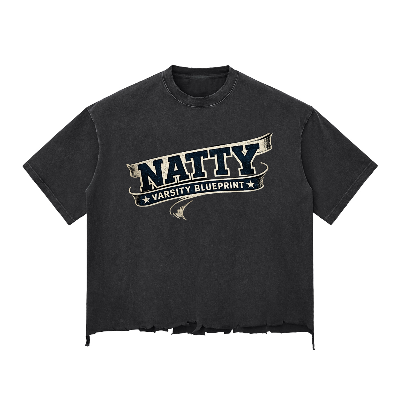 Snow Wash Raw-Hem Boxy T-shirt