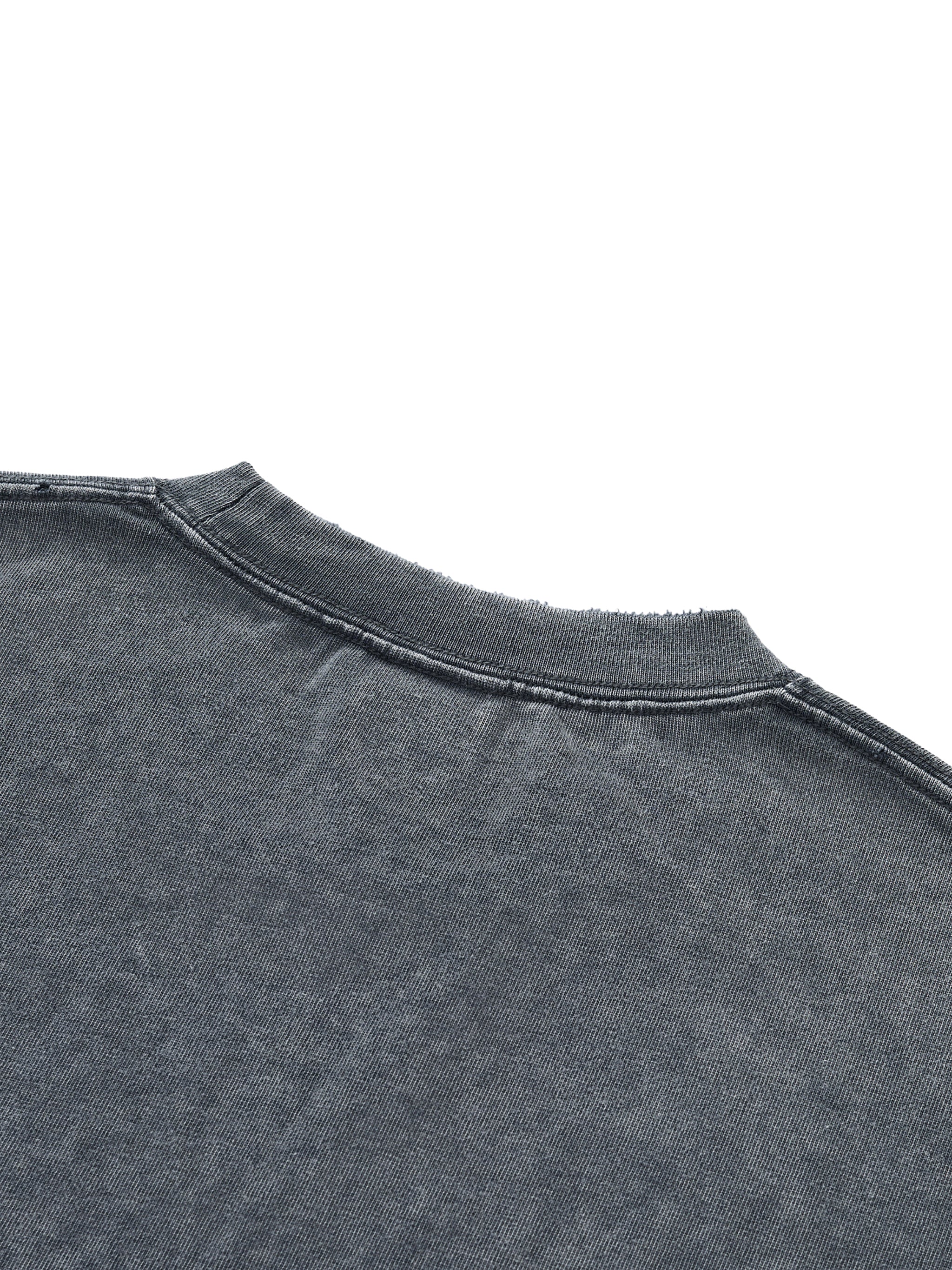 Snow Wash Raw-Hem Boxy T-shirt